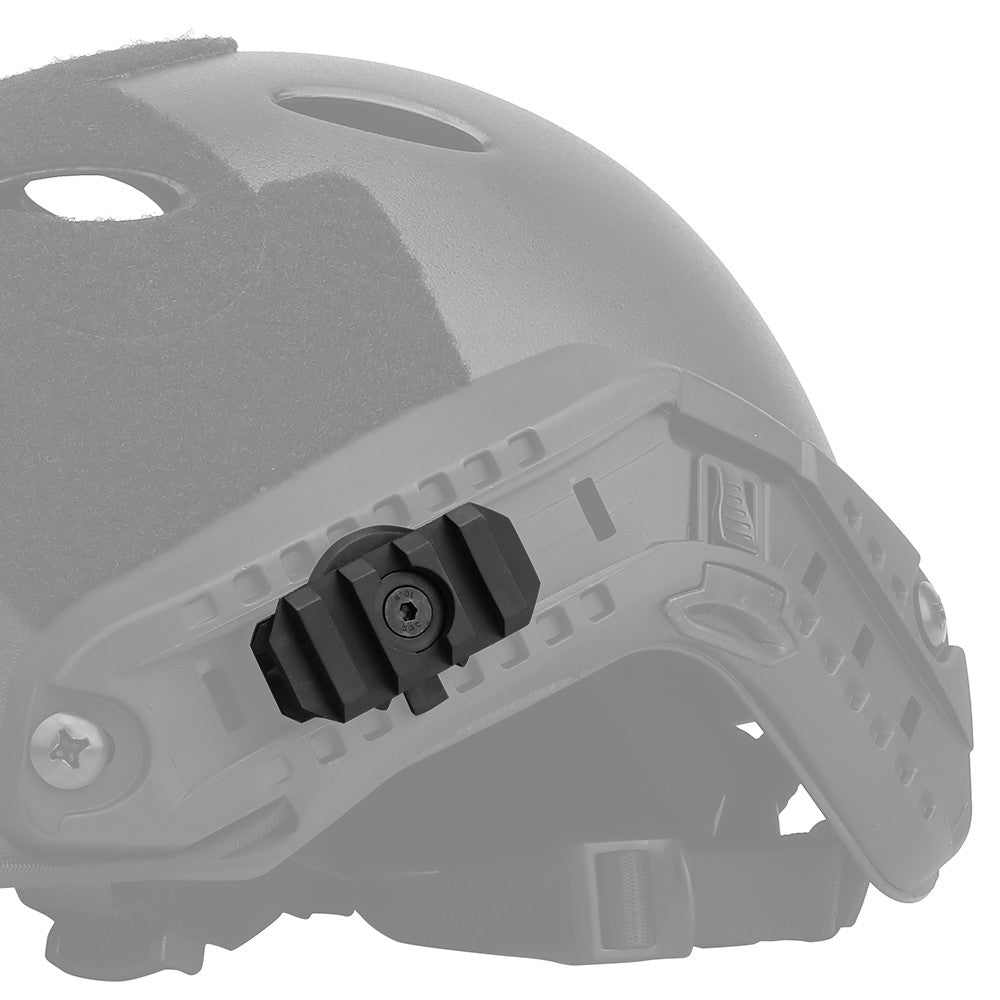 WOSPORT 2 SLITTE ROTANTI ACCESSORI PER ELMETTI CON GUIDA 19mm NERE (WO-HL51)