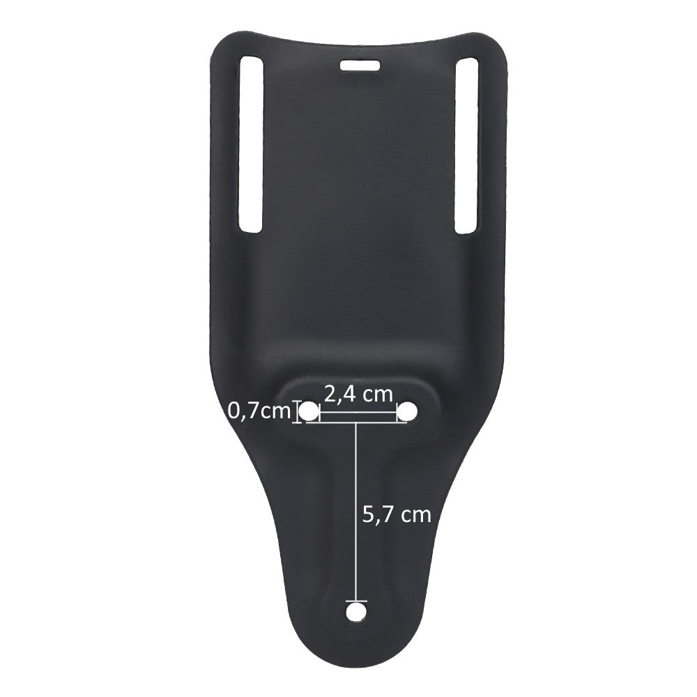 WOSPORT ADATTATORE LUNGO BASSO DA CINTURA PER FONDINA QUICK PULL NERO (WO-GB56B)