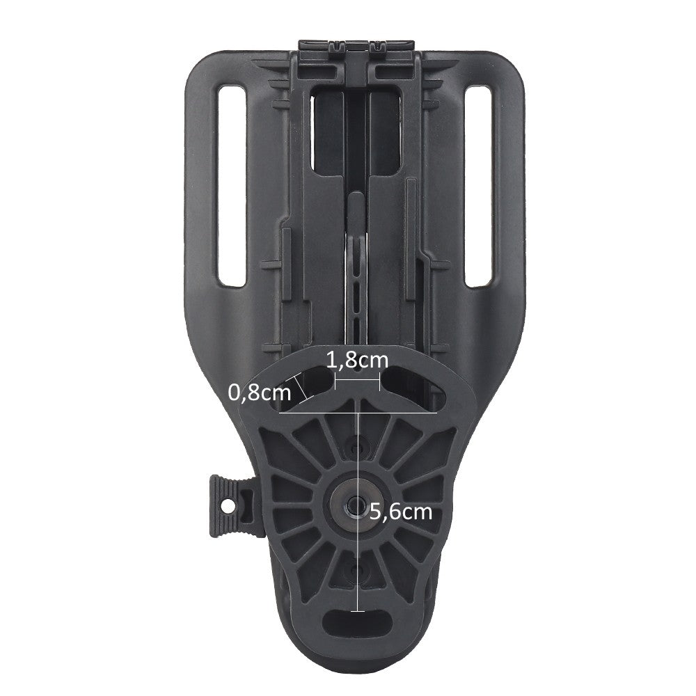 WOSPORT ADATTATORE REGOLABILE DA CINTURA PER FONDINA QLS QUICK PULL NERO (WO-GB60B)