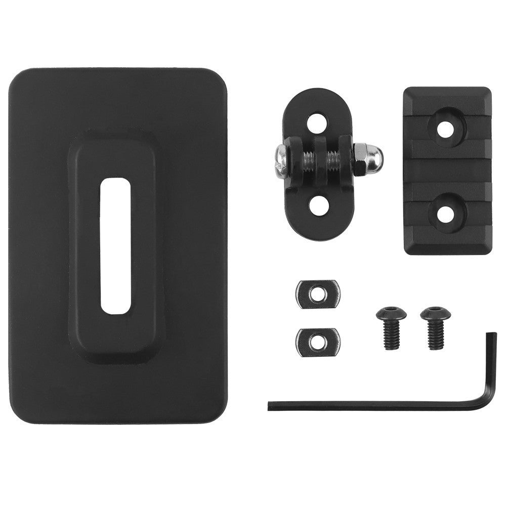 WOSPORT ATTACCO SLITTA GOPRO / ACTION CAMERA PER VELCRO NERO (WO-ACC61B)