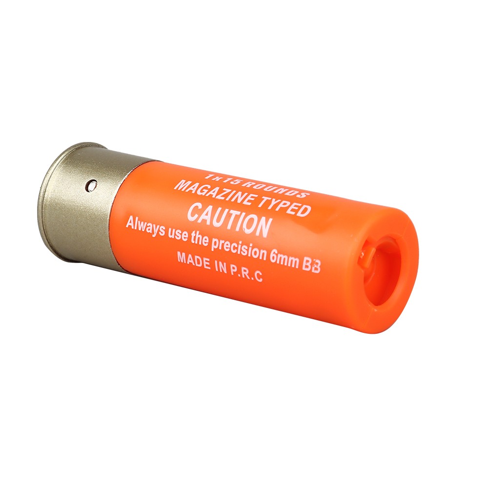 WOSPORT CARICATORE A CARTUCCIA 1X15 FUCILE A POMPA - 6 PEZZI ARANCIONE (WO-EX15AR)