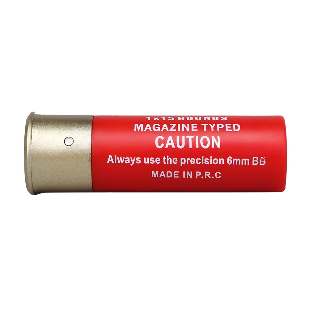 WOSPORT CARICATORE A CARTUCCIA 1X15 FUCILE A POMPA - 6 PEZZI ROSSO (WO-EX15RED)