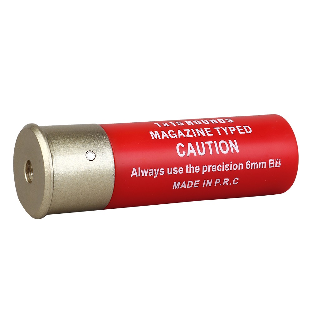 WOSPORT CARICATORE A CARTUCCIA 1X15 FUCILE A POMPA - 6 PEZZI ROSSO (WO-EX15RED)