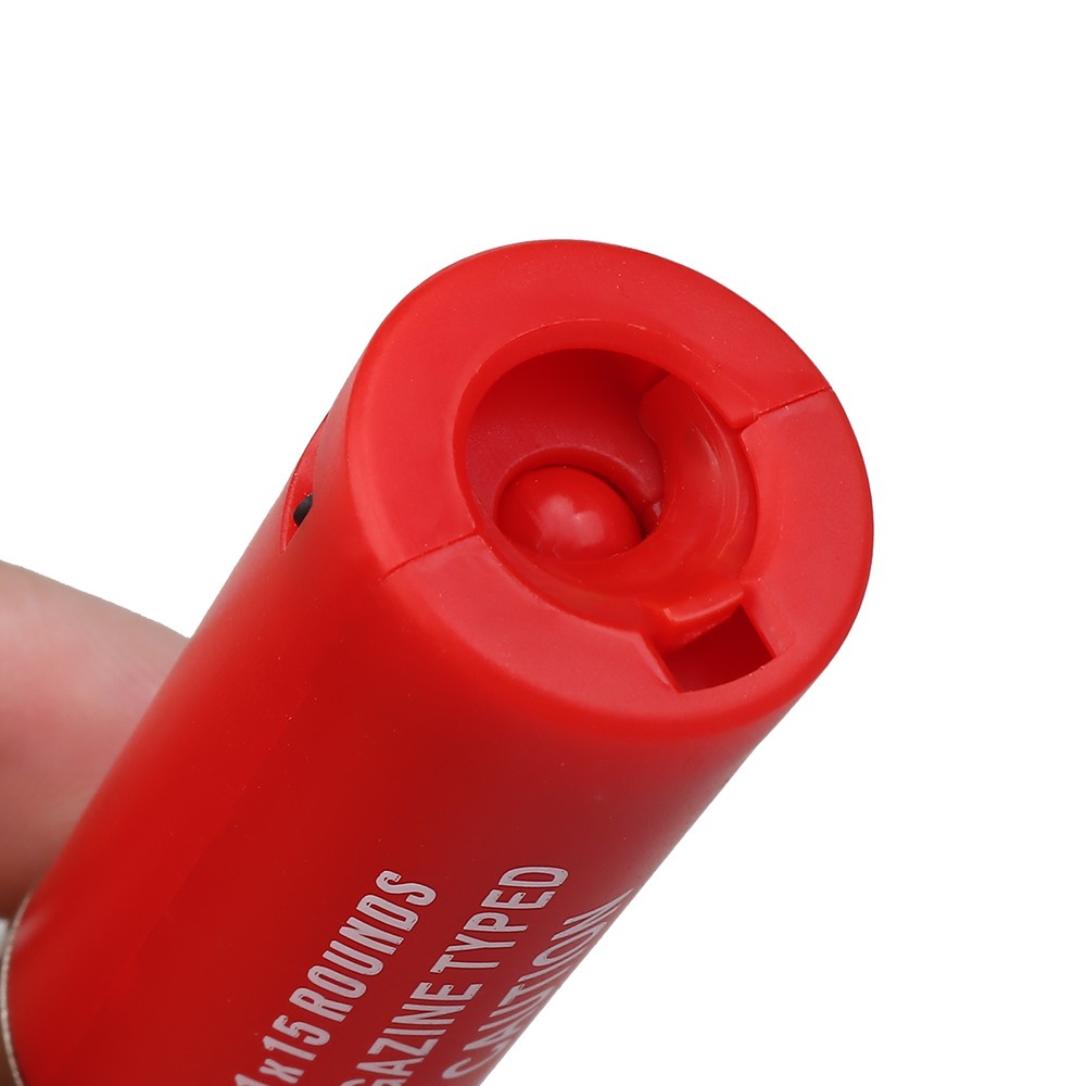 WOSPORT CARICATORE A CARTUCCIA 1X15 FUCILE A POMPA - 6 PEZZI ROSSO (WO-EX15RED)