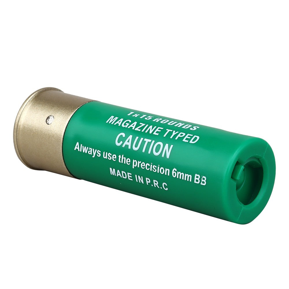 WOSPORT CARICATORE A CARTUCCIA 1X15 FUCILE A POMPA - 6 PEZZI VERDE (WO-EX15V)