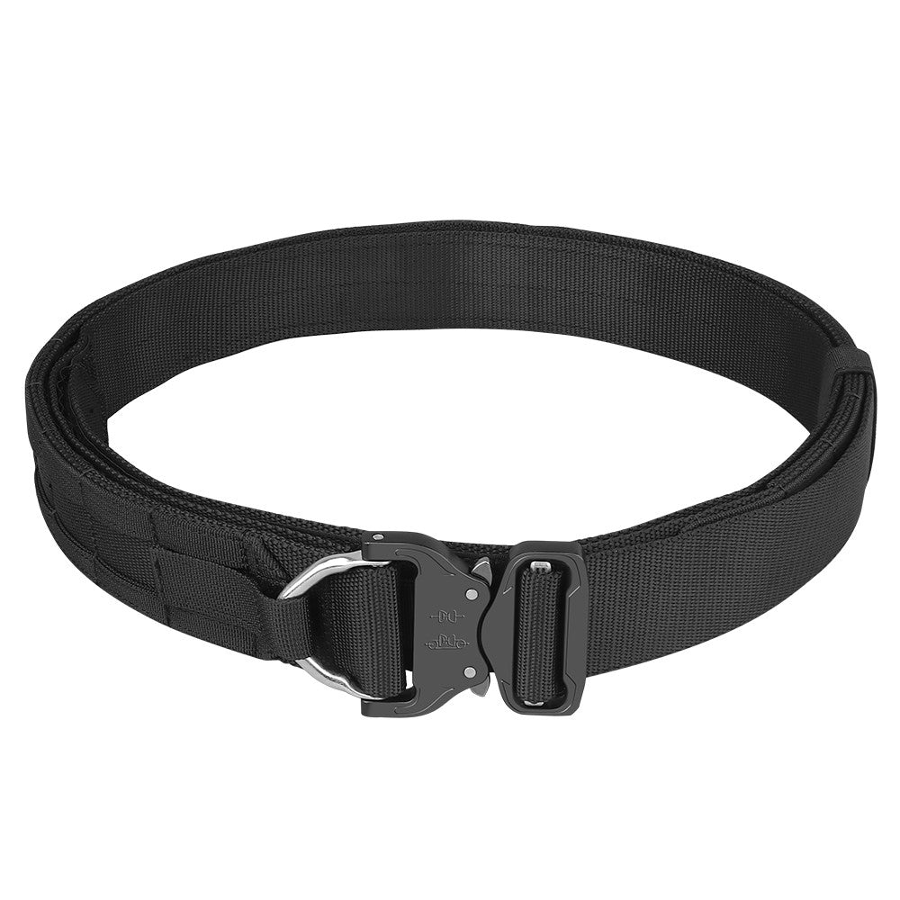 WOSPORT CINTURA TATTICA CON FIBBIA COBRA IN METALLO  NERO (WO-BA22B)