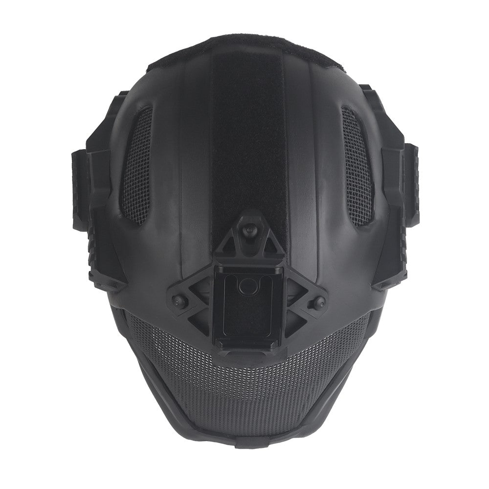 WOSPORT ELMETTO W23 CON RETE METALLICA NERO (WO-HL107)