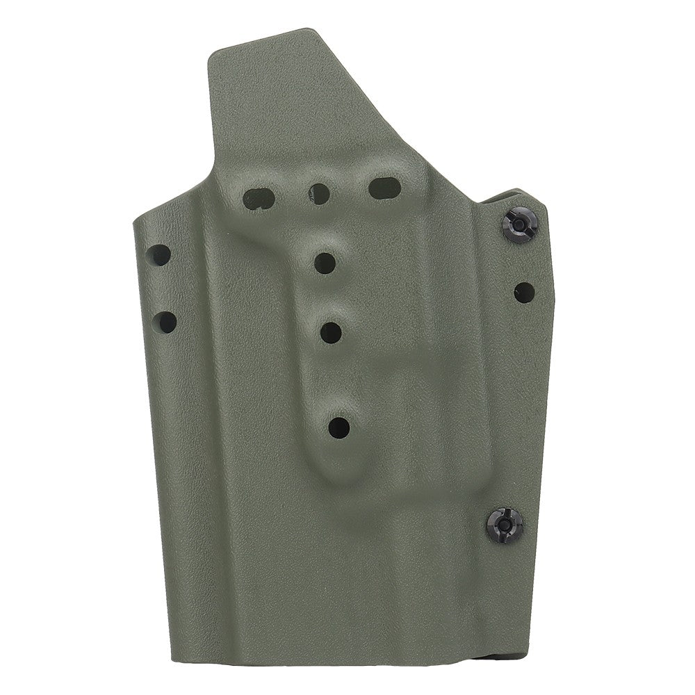 WOSPORT FONDINA DA COMPETIZIONE IN KYDEX QUICK PULL PER SERIE G17 GLOCK 17 VERDE OLIVE DRAB (WO-GB09V)