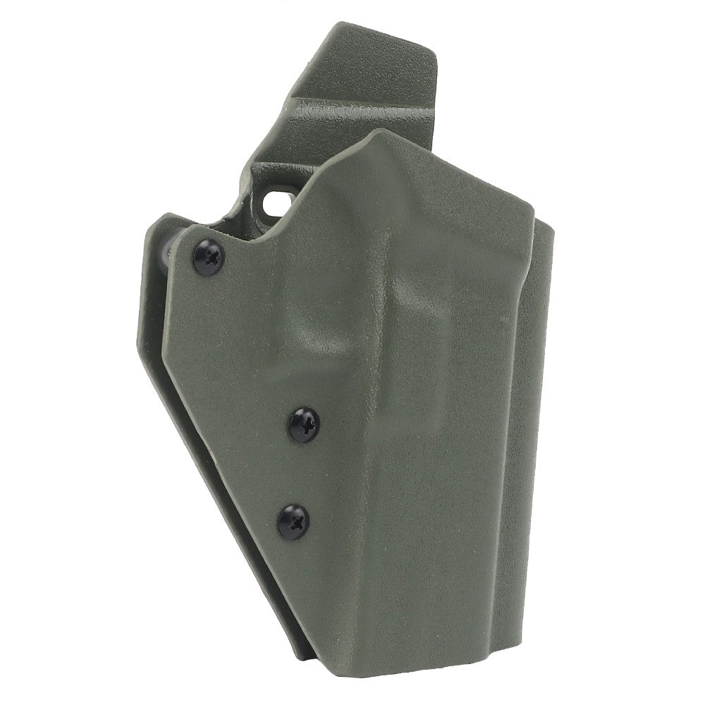 WOSPORT FONDINA DA COMPETIZIONE IN KYDEX QUICK PULL PER SERIE GLOCK CON GLOCK 17/19/19X/45 VERDE OLIVE DRAB (WO-GB07V)