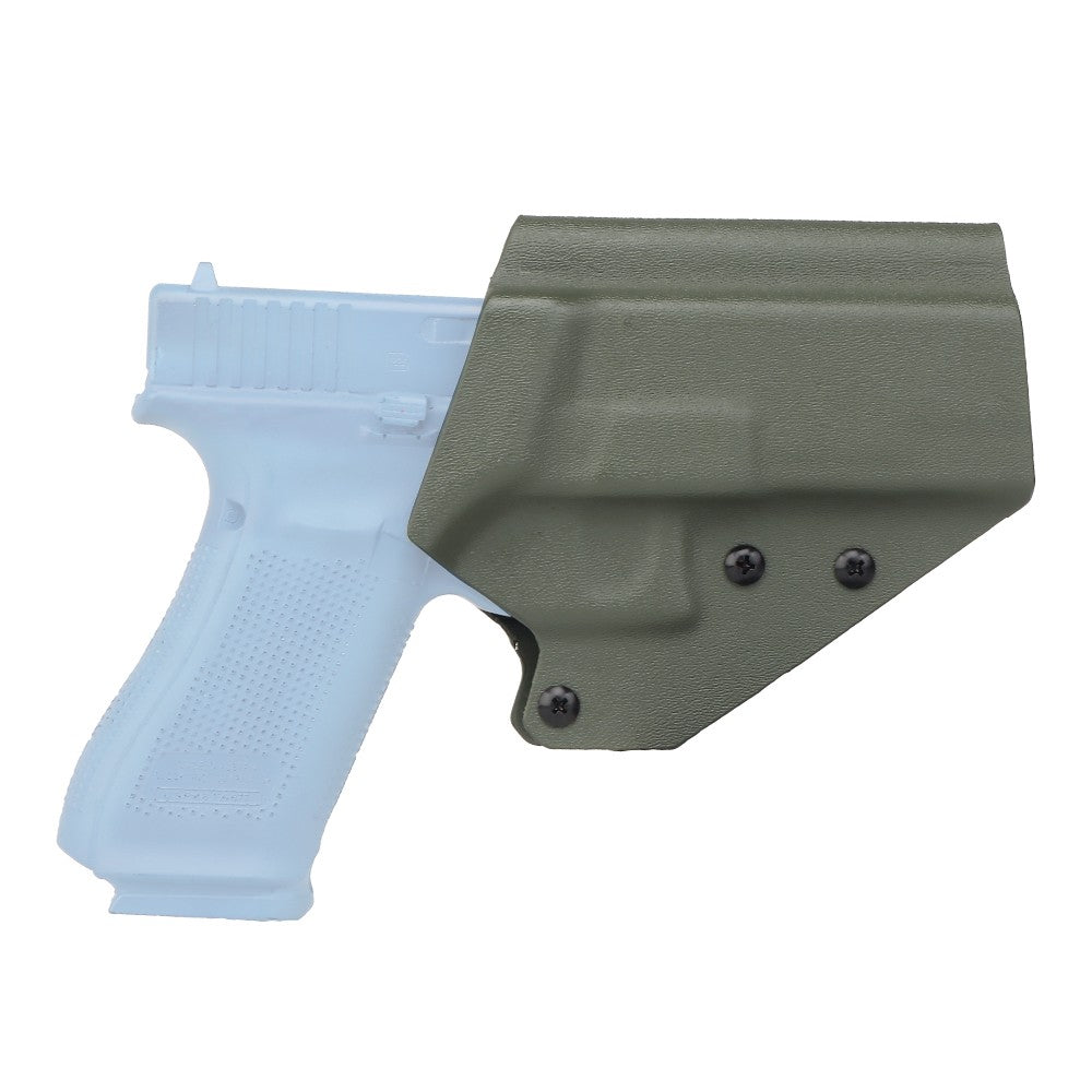 WOSPORT FONDINA DA COMPETIZIONE IN KYDEX QUICK PULL PER SERIE GLOCK CON GLOCK 17/19/19X/45 VERDE OLIVE DRAB (WO-GB07V)