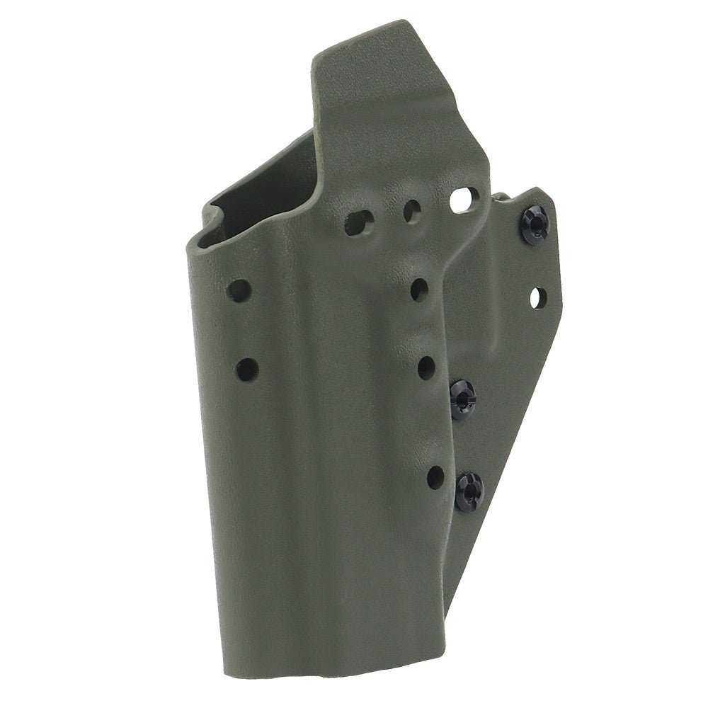 WOSPORT FONDINA DA COMPETIZIONE IN KYDEX QUICK PULL PER SERIE GLOCK CON GLOCK 17/19/19X/45 VERDE OLIVE DRAB (WO-GB07V)