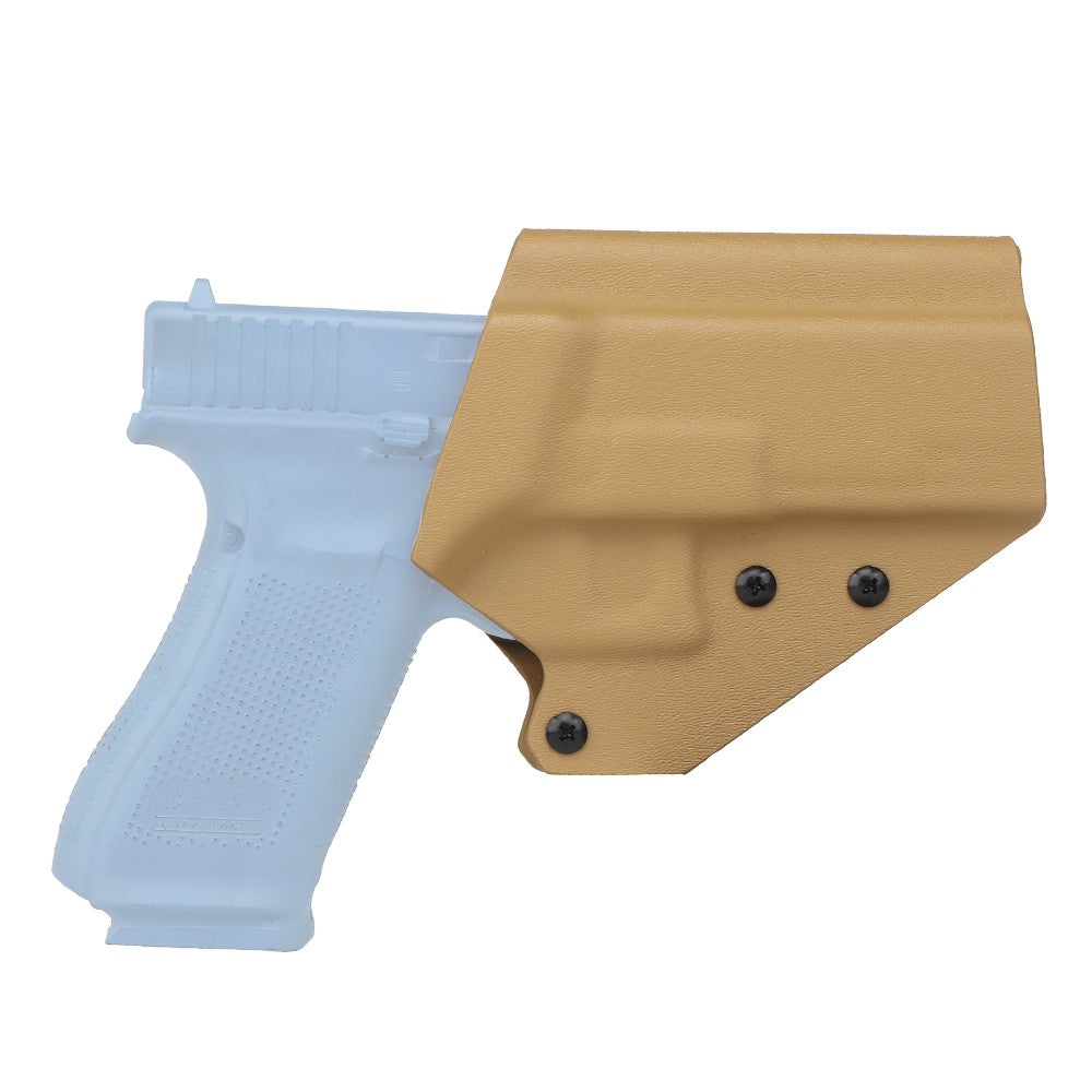 WOSPORT FONDINA DA COMPETIZIONE IN KYDEX QUICK PULL PER SERIE GLOCK CON GLOCK 17/19/19X/45 TAN (WO-GB07T)