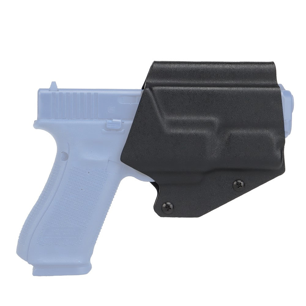 WOSPORT FONDINA DA COMPETIZIONE IN KYDEX QUICK PULL PER SERIE GLOCK 17/19/19X/45 CON G-XC1 NERA (WO-GB06B)