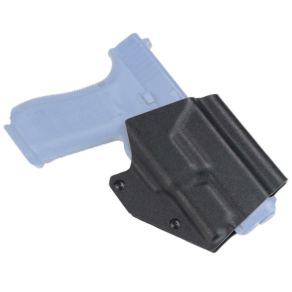 WOSPORT FONDINA DA COMPETIZIONE IN KYDEX QUICK PULL PER SERIE GLOCK 17/19/19X/45 CON G-XC1 NERA (WO-GB06B)