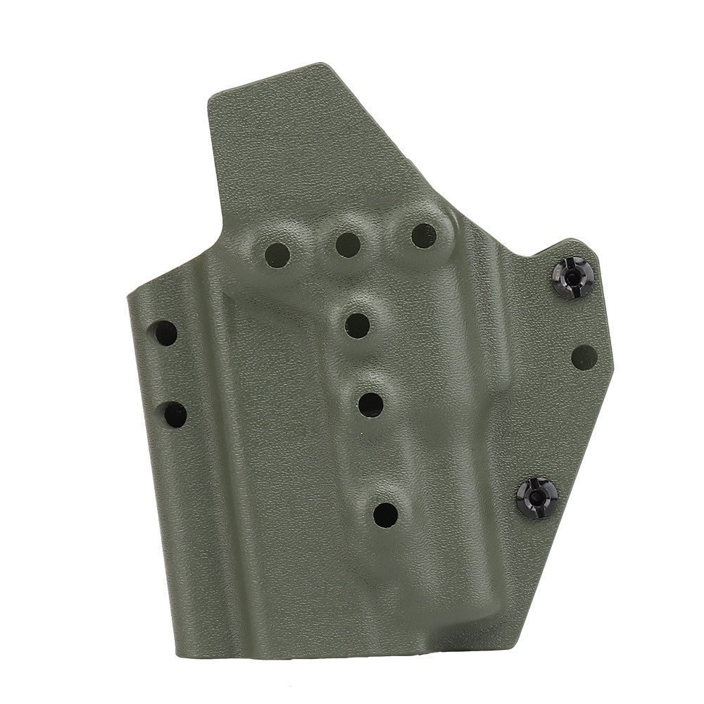 WOSPORT FONDINA DA COMPETIZIONE IN KYDEX QUICK PULL PER SERIE GLOCK 17/19/19X/45 CON G-XC1 VERDE OLIVE DRAB (WO-GB06V)