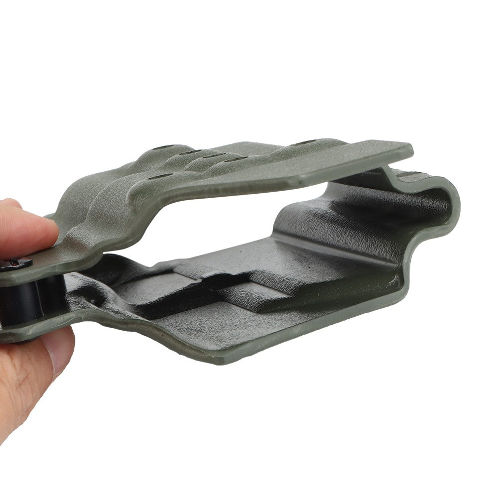 WOSPORT FONDINA DA COMPETIZIONE IN KYDEX QUICK PULL PER SERIE GLOCK 17/19/19X/45 CON G-XC1 VERDE OLIVE DRAB (WO-GB06V)