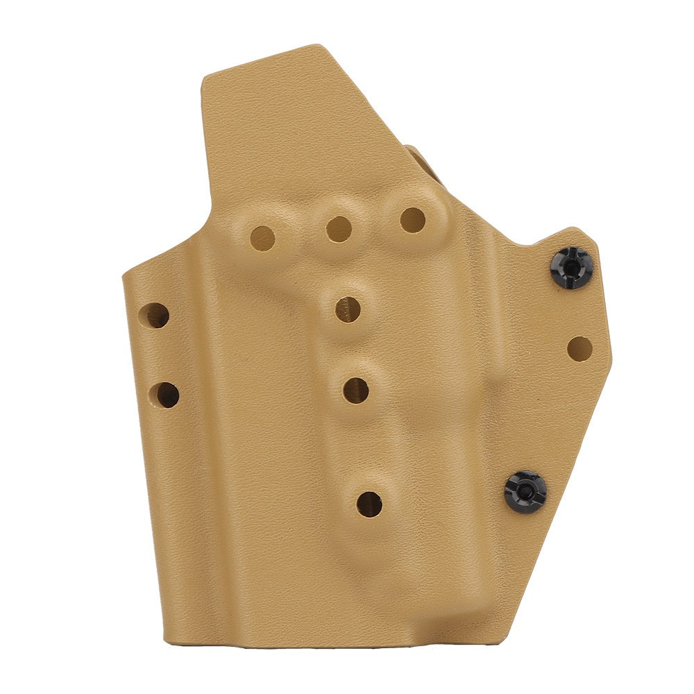 WOSPORT FONDINA DA COMPETIZIONE IN KYDEX QUICK PULL PER SERIE GLOCK 17/19/19X/45 CON G-XC1 TAN (WO-GB06T)