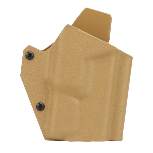 WOSPORT FONDINA DA COMPETIZIONE IN KYDEX QUICK PULL PER SERIE GLOCK 17/19/19X/45 CON G-XC1 TAN (WO-GB06T)