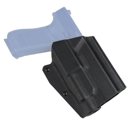 WOSPORT FONDINA DA COMPETIZIONE IN KYDEX QUICK PULL PER SERIE GLOCK CON TORCIA TLR-1  NERA (WO-GB01B)