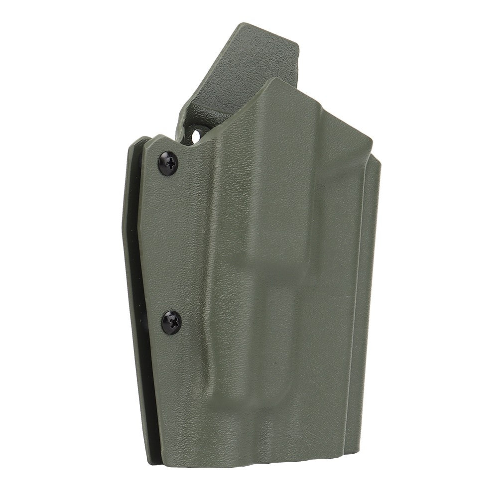 WOSPORT FONDINA DA COMPETIZIONE IN KYDEX QUICK PULL PER SERIE GLOCK CON TORCIA TLR-1 VERDE OLIVE DRAB (WO-GB01V)