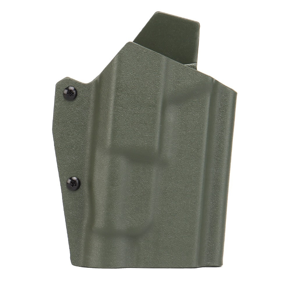 WOSPORT FONDINA DA COMPETIZIONE IN KYDEX QUICK PULL PER SERIE GLOCK CON TORCIA TLR-1 VERDE OLIVE DRAB (WO-GB01V)