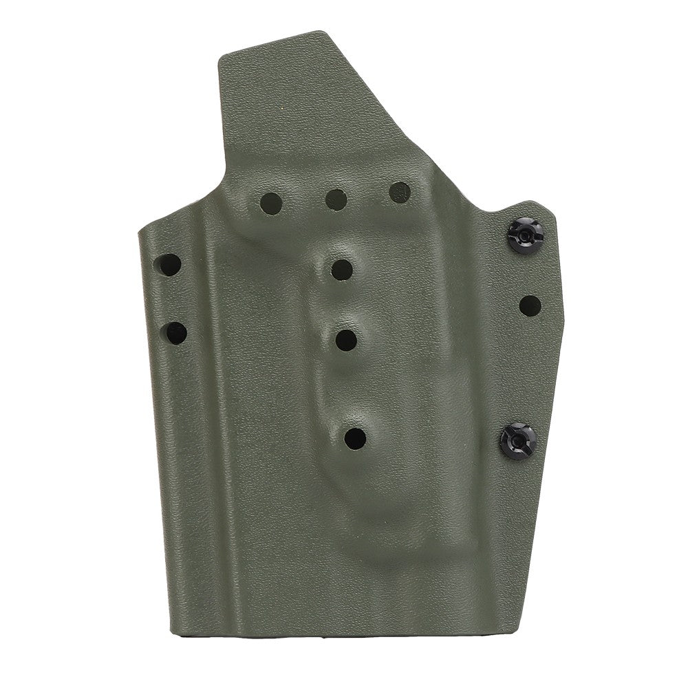 WOSPORT FONDINA DA COMPETIZIONE IN KYDEX QUICK PULL PER SERIE GLOCK CON TORCIA TLR-1 VERDE OLIVE DRAB (WO-GB01V)