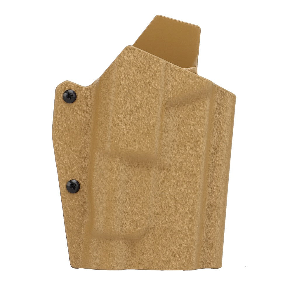 WOSPORT FONDINA DA COMPETIZIONE IN KYDEX QUICK PULL PER SERIE GLOCK CON TORCIA TLR-1  TAN (WO-GB01T)