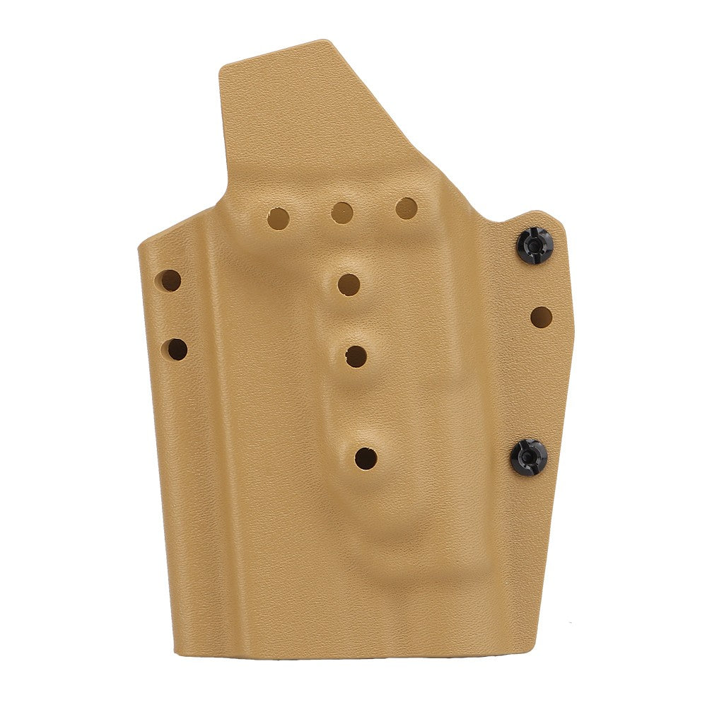 WOSPORT FONDINA DA COMPETIZIONE IN KYDEX QUICK PULL PER SERIE GLOCK CON TORCIA TLR-1  TAN (WO-GB01T)