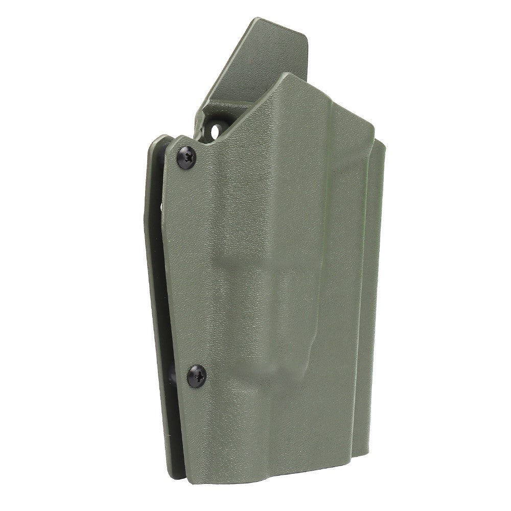 WOSPORT FONDINA DA COMPETIZIONE IN KYDEX QUICK PULL PER SERIE GLOCK XL CON TORCIA G-X300 VERDE OLIVE DRAB (WO-GB03V)