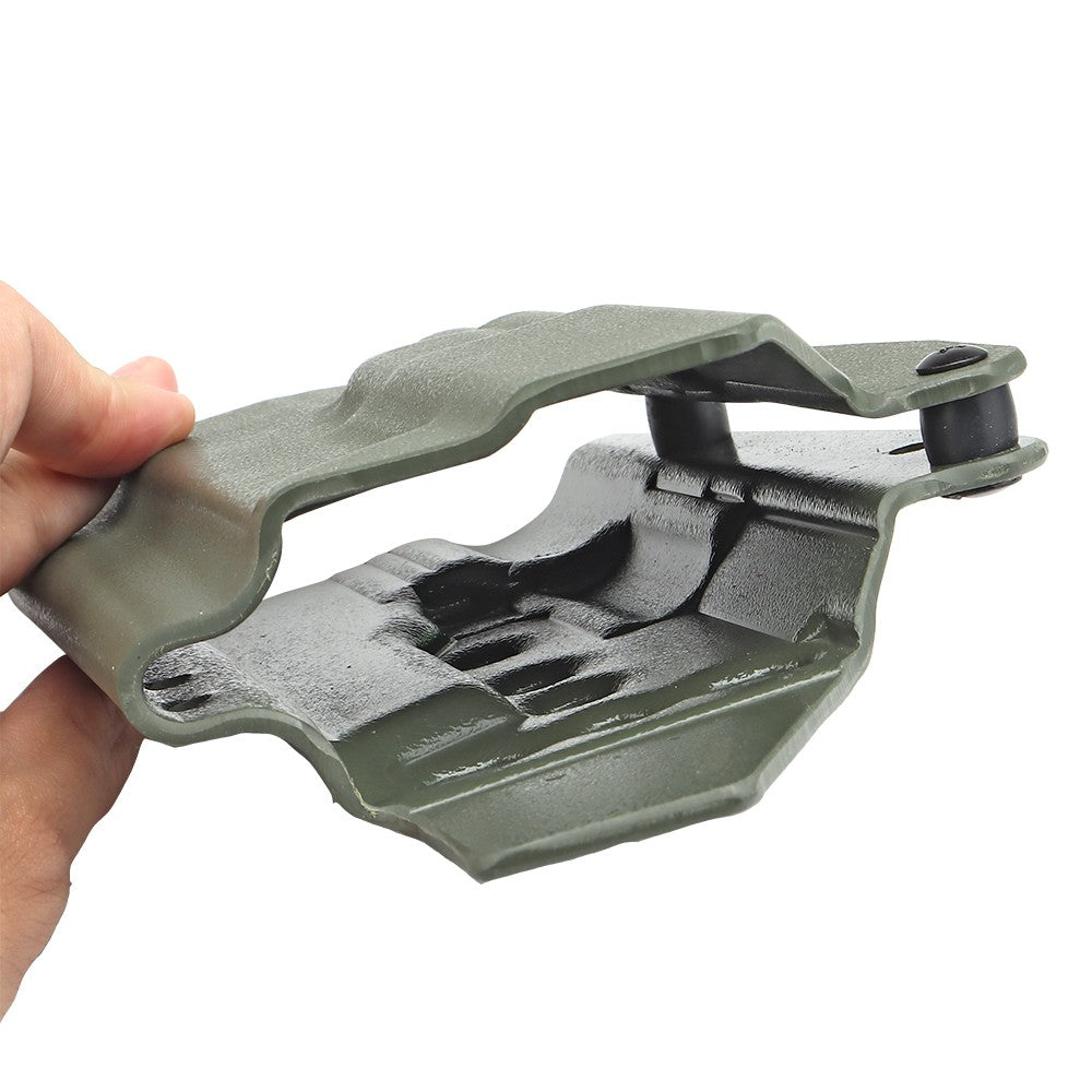 WOSPORT FONDINA DA COMPETIZIONE IN KYDEX QUICK PULL PER SERIE GLOCK XL CON TORCIA G-X300 VERDE OLIVE DRAB (WO-GB03V)
