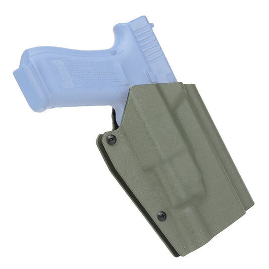 WOSPORT FONDINA DA COMPETIZIONE IN KYDEX QUICK PULL PER SERIE GLOCK XL CON TORCIA G-X300 VERDE OLIVE DRAB (WO-GB03V)