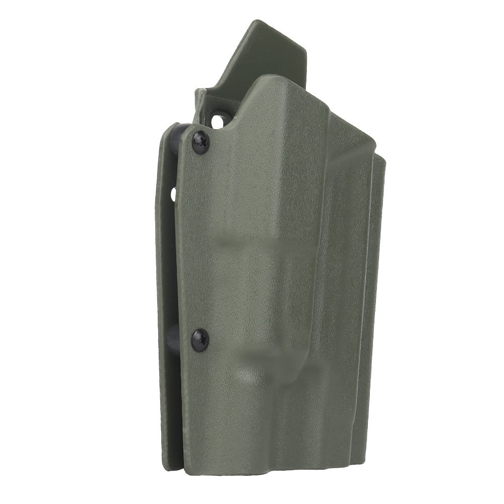 WOSPORT FONDINA DA COMPETIZIONE IN KYDEX QUICK PULL PER SERIE P226 CON TORCIA X300 VERDE OLIVE DRAB (WO-GBK12V)