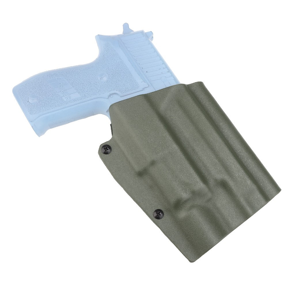 WOSPORT FONDINA DA COMPETIZIONE IN KYDEX QUICK PULL PER SERIE P226 CON TORCIA X300 VERDE OLIVE DRAB (WO-GBK12V)