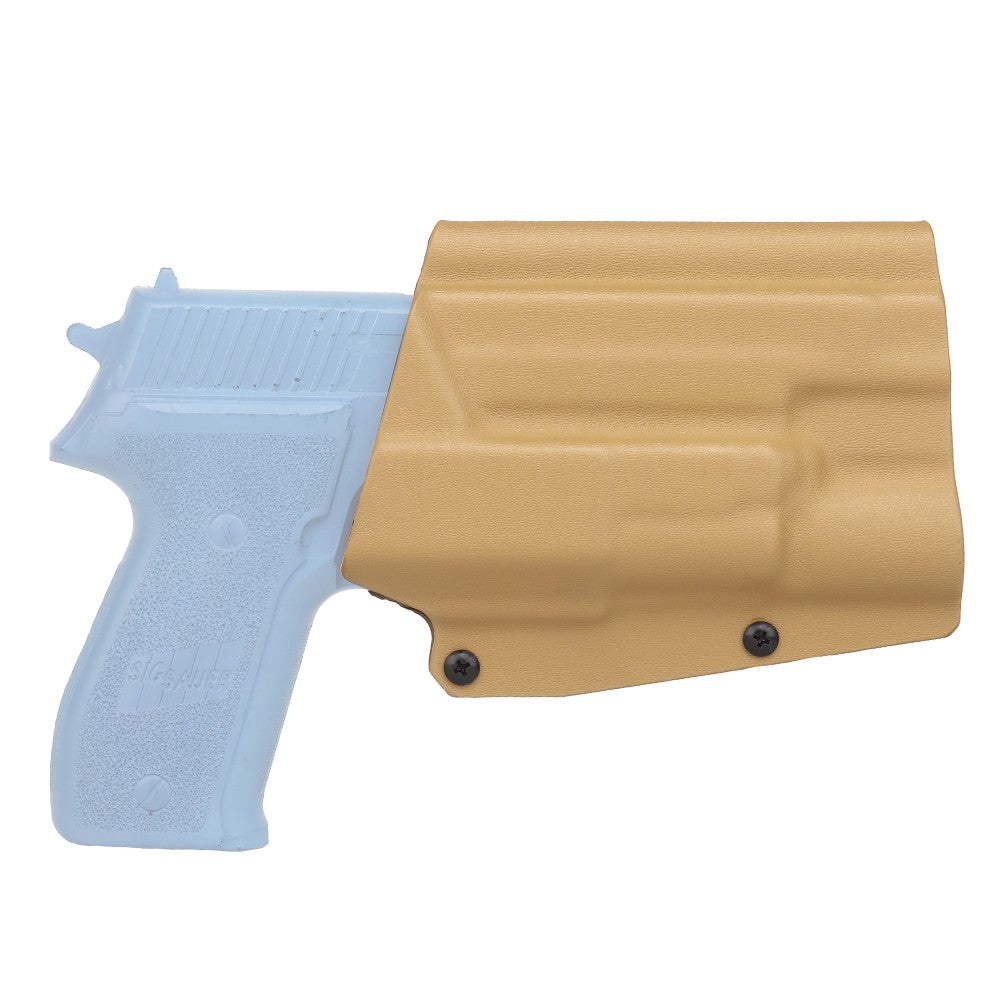 WOSPORT FONDINA DA COMPETIZIONE IN KYDEX QUICK PULL PER SERIE P226 CON TORCIA X300 TAN (WO-GBK12T)