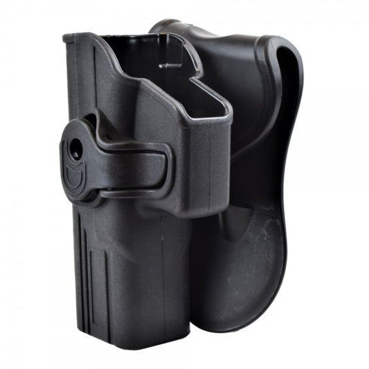 WOSPORT FONDINA RIGIDA ESTRAZIONE RAPIDA PER MANCINI LEFT SERIE GLOCK NERA (WO-GB42LB)