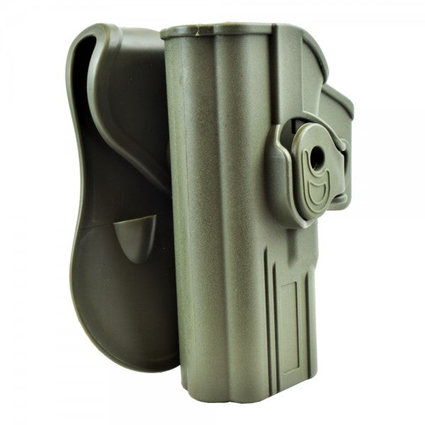 WOSPORT FONDINA RIGIDA ESTRAZIONE RAPIDA PER MANCINI LEFT SERIE GLOCK VERDE OLIVE DRAB (WO-GB42LV)