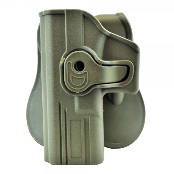 WOSPORT FONDINA RIGIDA ESTRAZIONE RAPIDA PER MANCINI LEFT SERIE GLOCK VERDE OLIVE DRAB (WO-GB42LV)