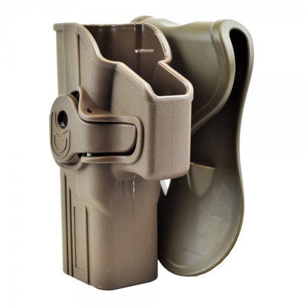WOSPORT FONDINA RIGIDA ESTRAZIONE RAPIDA PER MANCINI LEFT SERIE GLOCK TAN (WO-GB42LT)