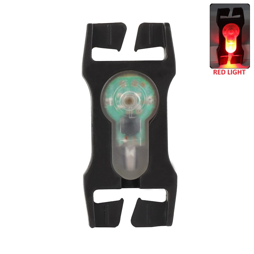 WOSPORT LUCE DI SEGNALAZIONE EMERGENZA ROSSA PER CINTURE DA 2,5cm CON SUPPORTO NERO (WO-LT07BR)
