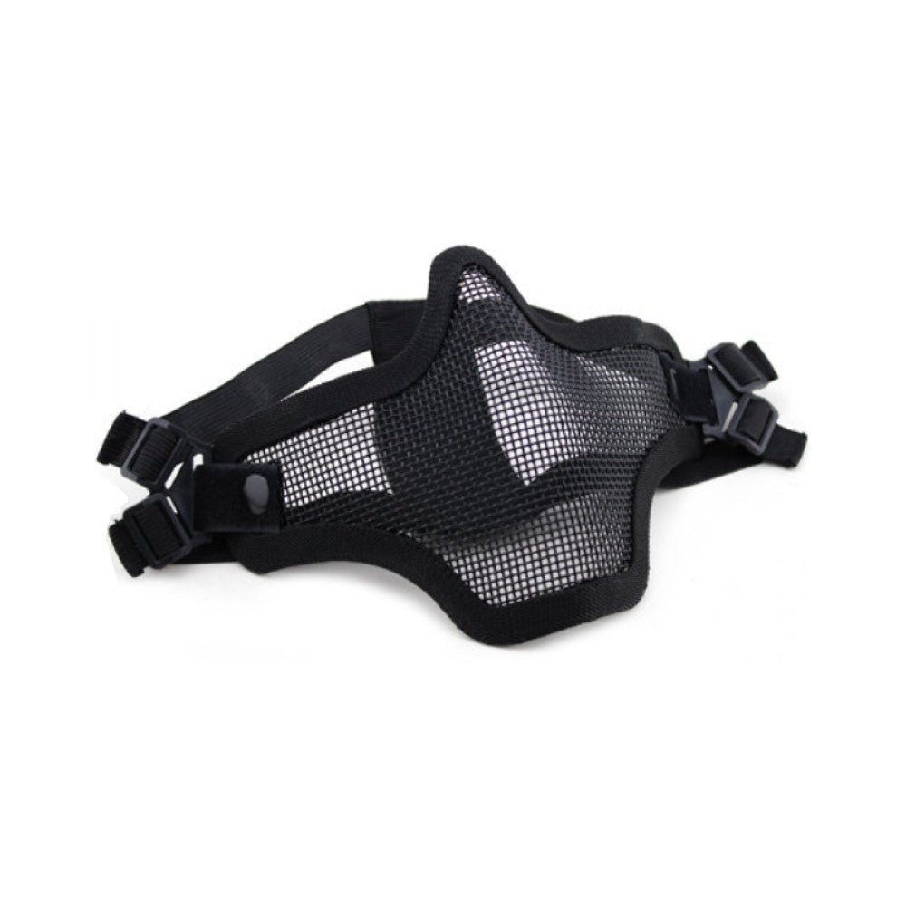 WOSPORT MEZZA MASCHERA PROTETTIVA DI RETE METALLICA NERA (KR001B)