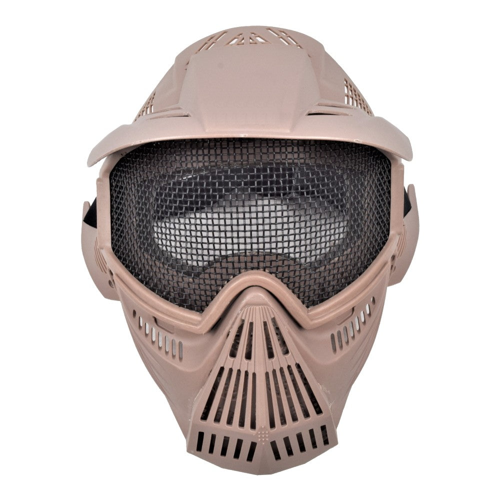 WOSPORT MASCHERA INTEGRALE CON RETE METALLICA TAN (C007T)