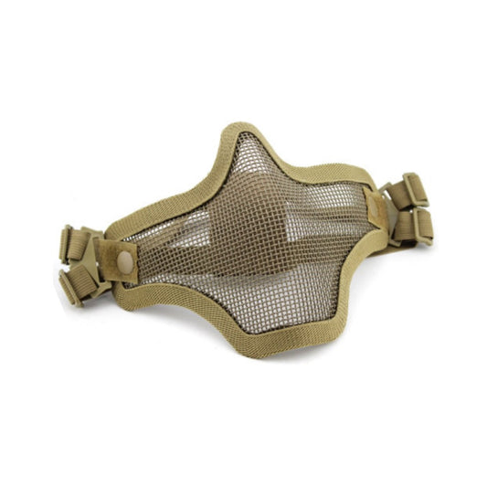 WOSPORT MEZZA MASCHERA PROTETTIVA DI RETE METALLICA TAN (KR001T)