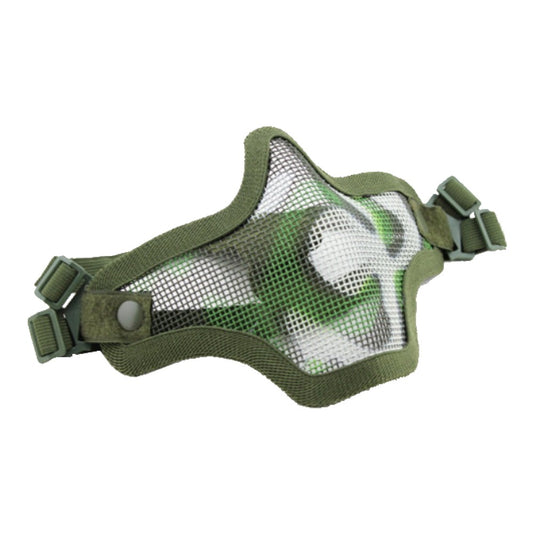 WOSPORT MEZZA MASCHERA PROTETTIVA DI RETE METALLICA WOODLAND (KR001VG)