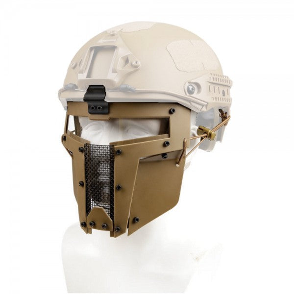 WOSPORT MASCHERA PER ELMETTO INTEGRALE IRON WARRIOR FULL FACE TAN (WO-MA104T)