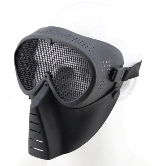 WOSPORT MASCHERA STANDARD SOFTAIR SMALL FLY CON RETE METALLICA NERA (KR014B)