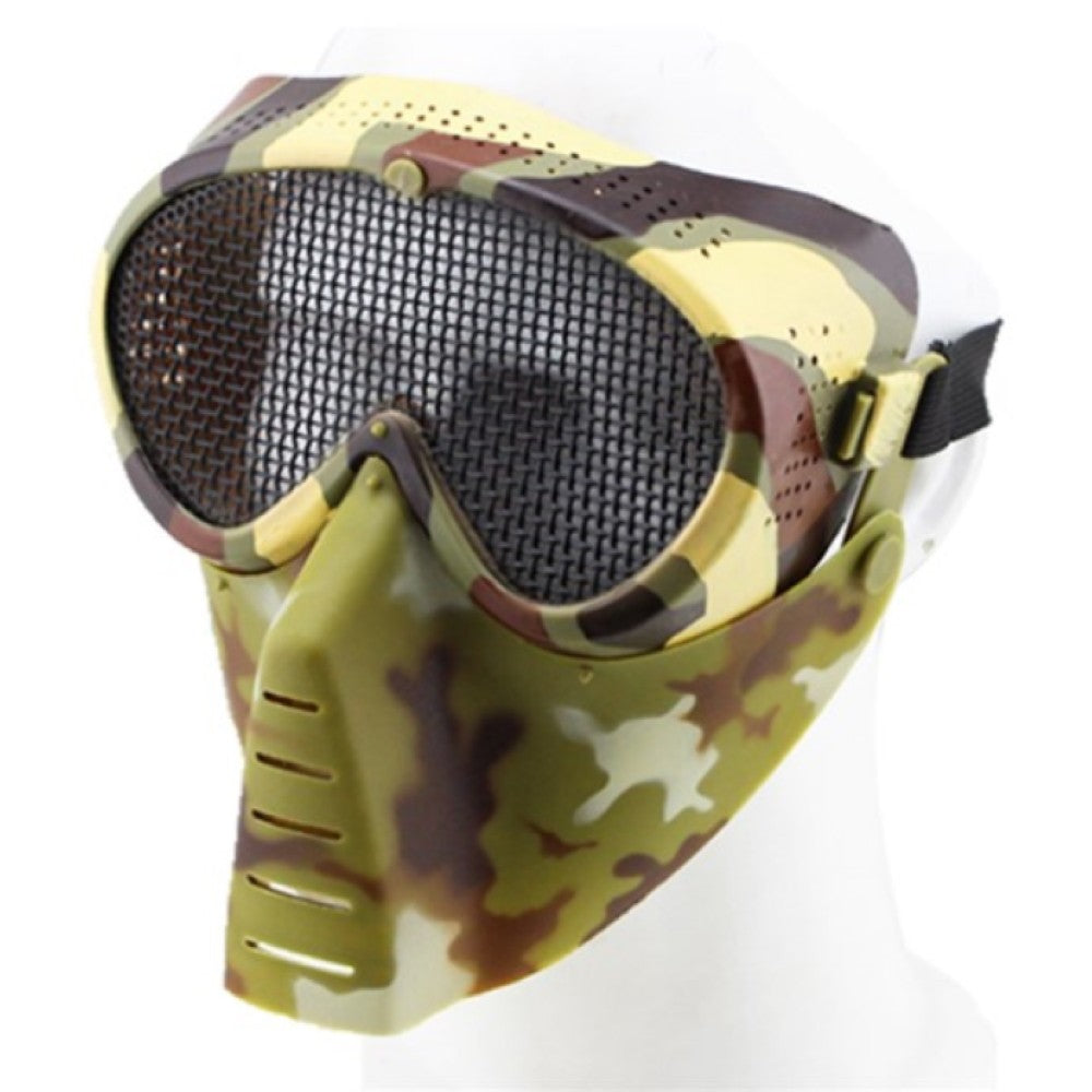 WOSPORT MASCHERA STANDARD SOFTAIR SMALL FLY CON RETE METALLICA VEGETATO ITALIANO (KR014TC)
