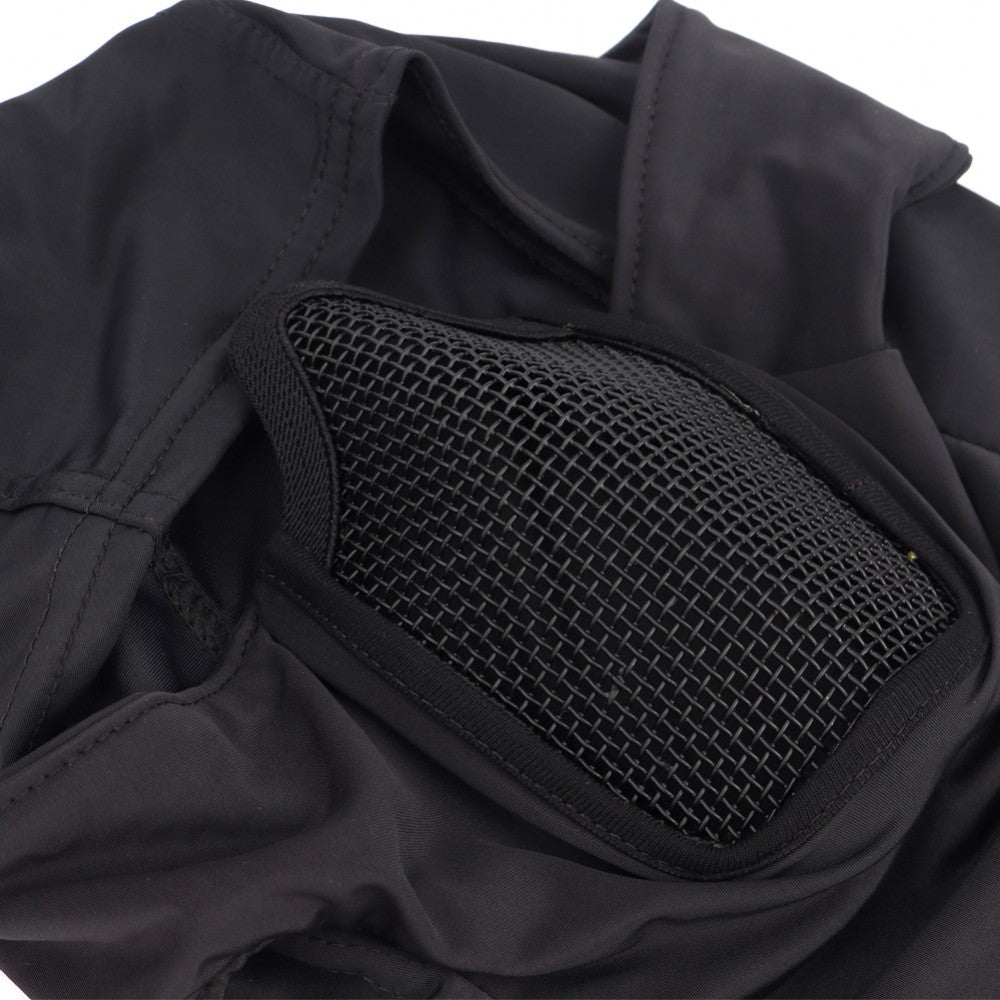 WOSPORT PASSAMONTAGNA BOCCA CON RETE METALLICA SHADOW FIGHTER NERO (WO-MA113B)