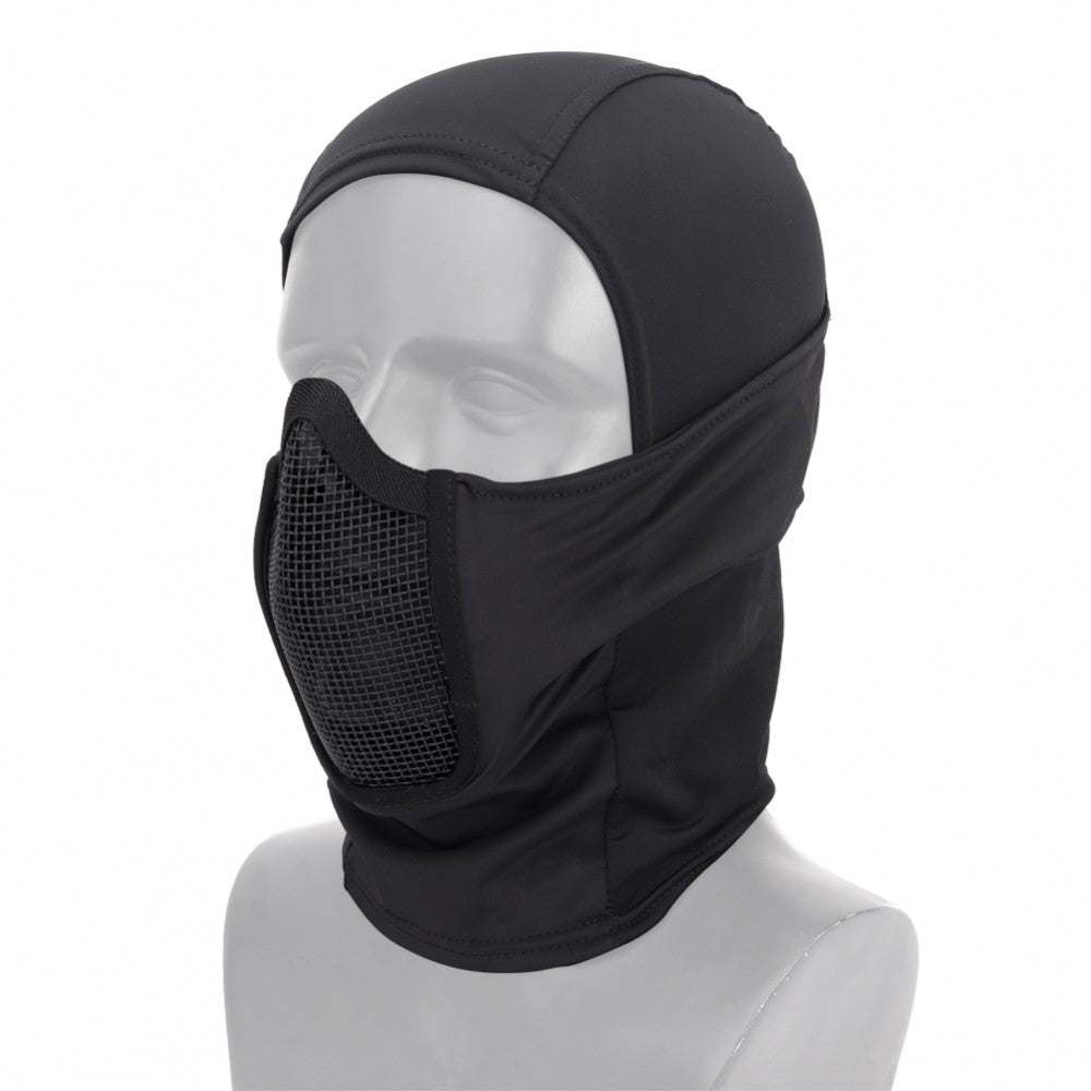 WOSPORT PASSAMONTAGNA BOCCA CON RETE METALLICA SHADOW FIGHTER NERO (WO-MA113B)