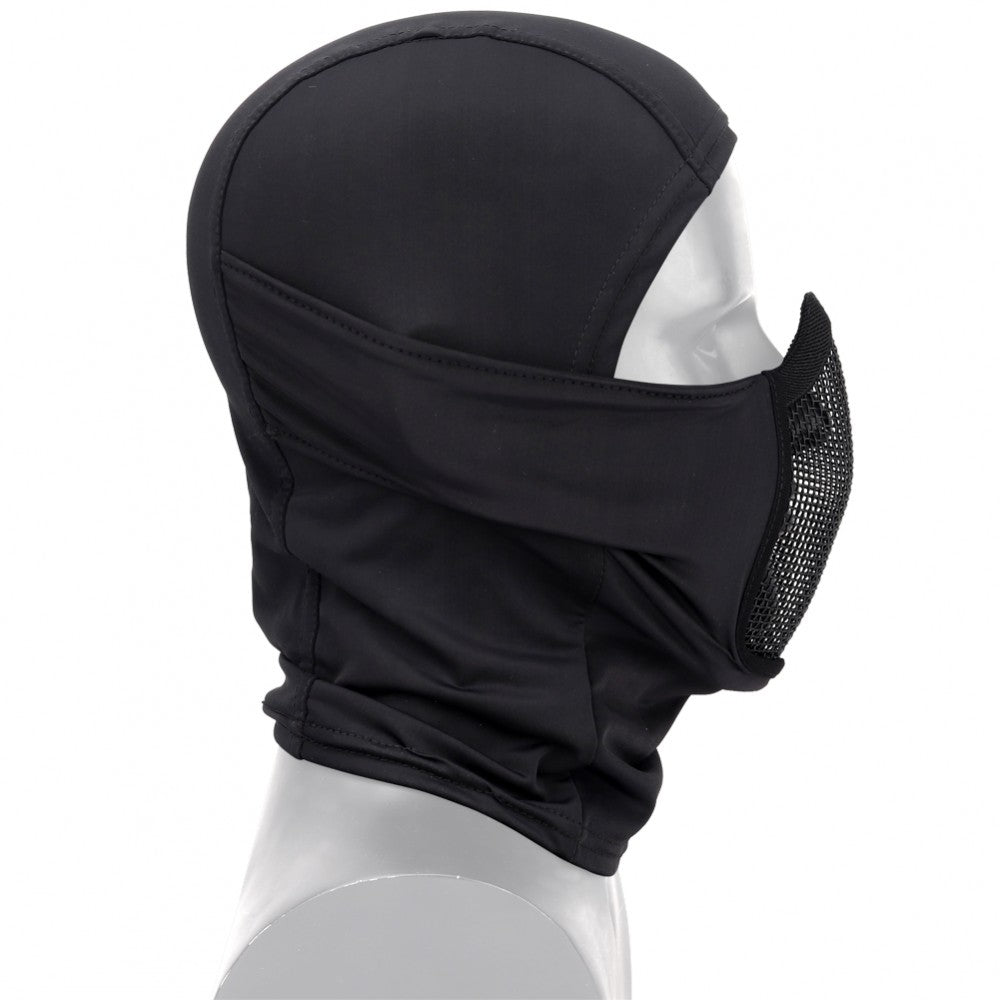 WOSPORT PASSAMONTAGNA BOCCA CON RETE METALLICA SHADOW FIGHTER NERO (WO-MA113B)