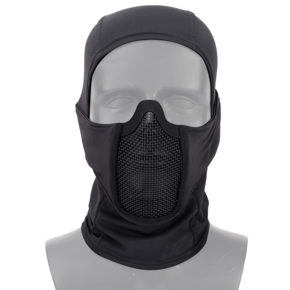 WOSPORT PASSAMONTAGNA BOCCA CON RETE METALLICA SHADOW FIGHTER NERO (WO-MA113B)